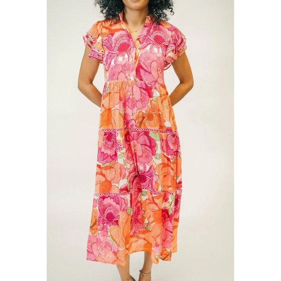 Marie by Victoria Dunn Maxi Dress | Size Small | NWT | Bold Floral Print - Picture 1 of 7